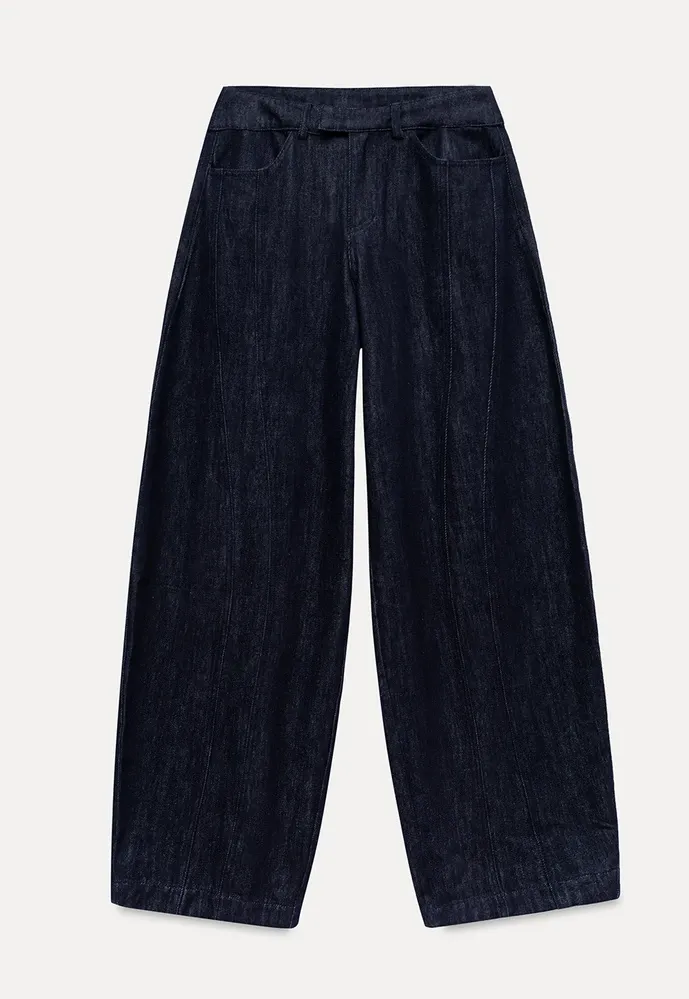 Women Wide‑Leg Denim Pants