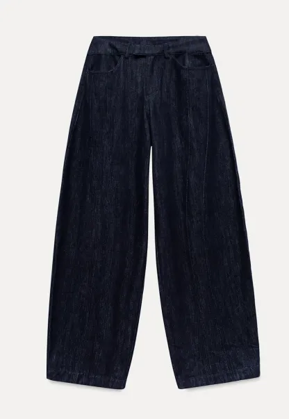 Women Wide‑Leg Denim Pants