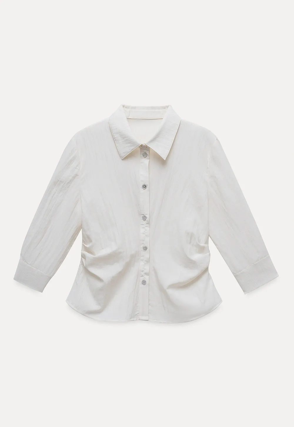 Women's Lightweight Button Down Shirt with 3/4 Sleeves