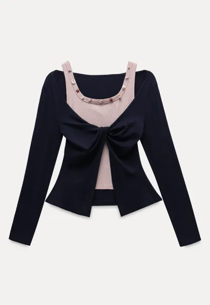 Shell‑Trim Twist Layered Top