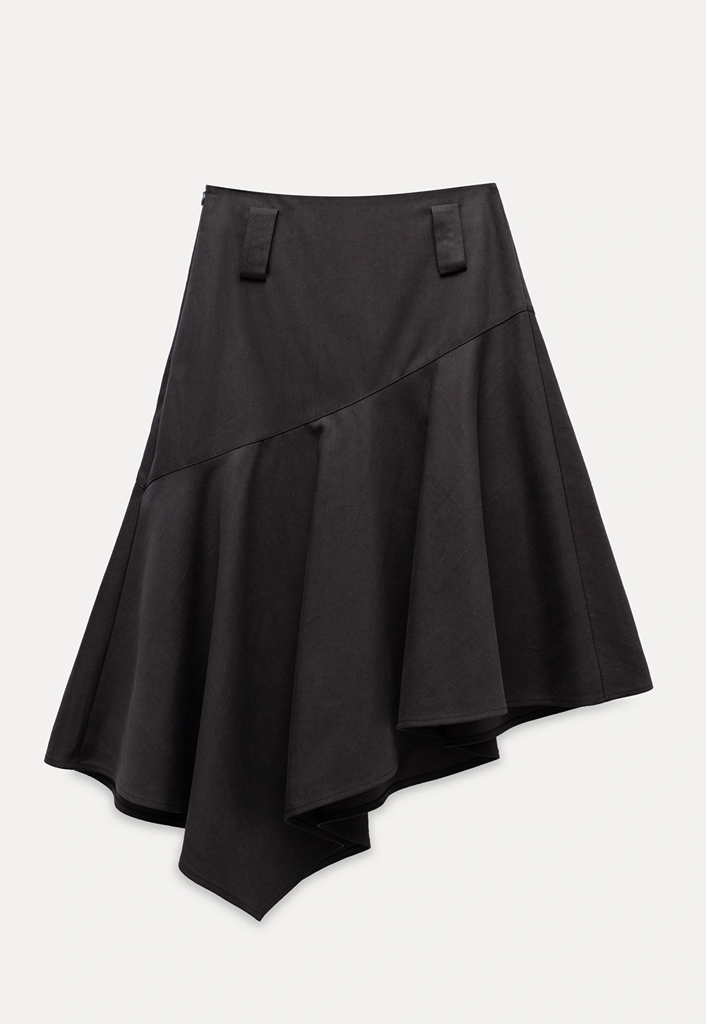 Women's Asymmetrical A-Line Midi Skirt