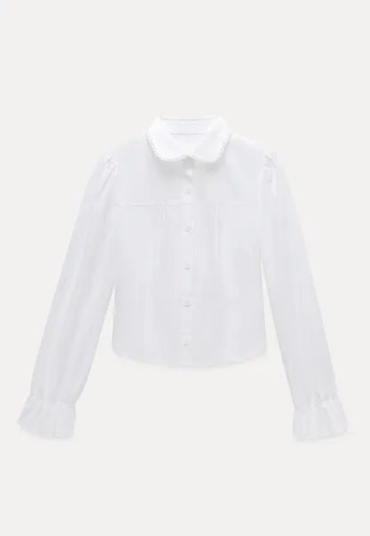 Women's Peter Pan Collar Long Sleeve Blouse