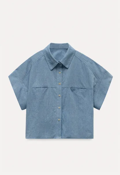 Women’s Denim Button Down Shirt