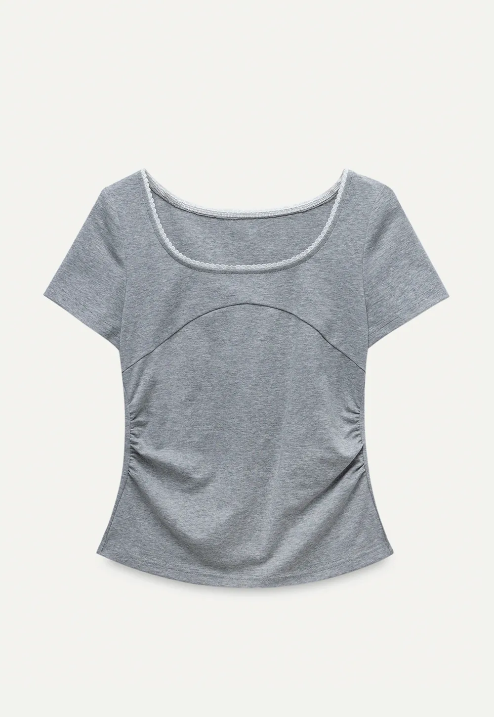 Women's Slim Fit Lace Trim T-Shirt