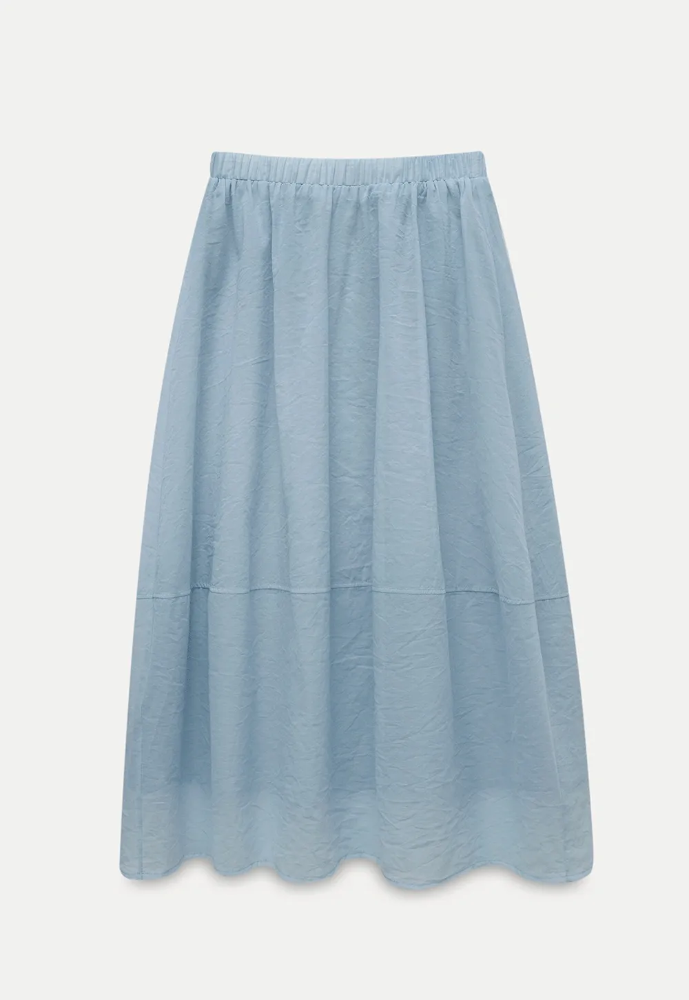 Women’s Elastic-Waist Flowy Midi Skirt