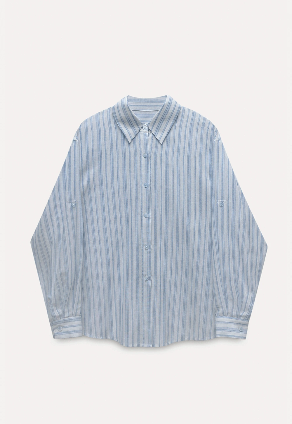 Breathable Cotton Striped Long Sleeve Shirt for Women