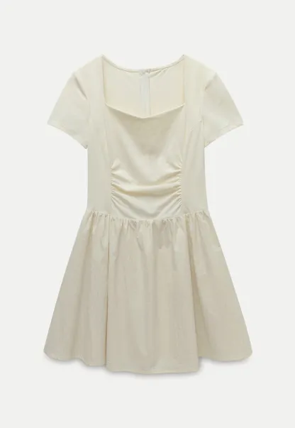 Square Neck Short Sleeve Dress for Women
