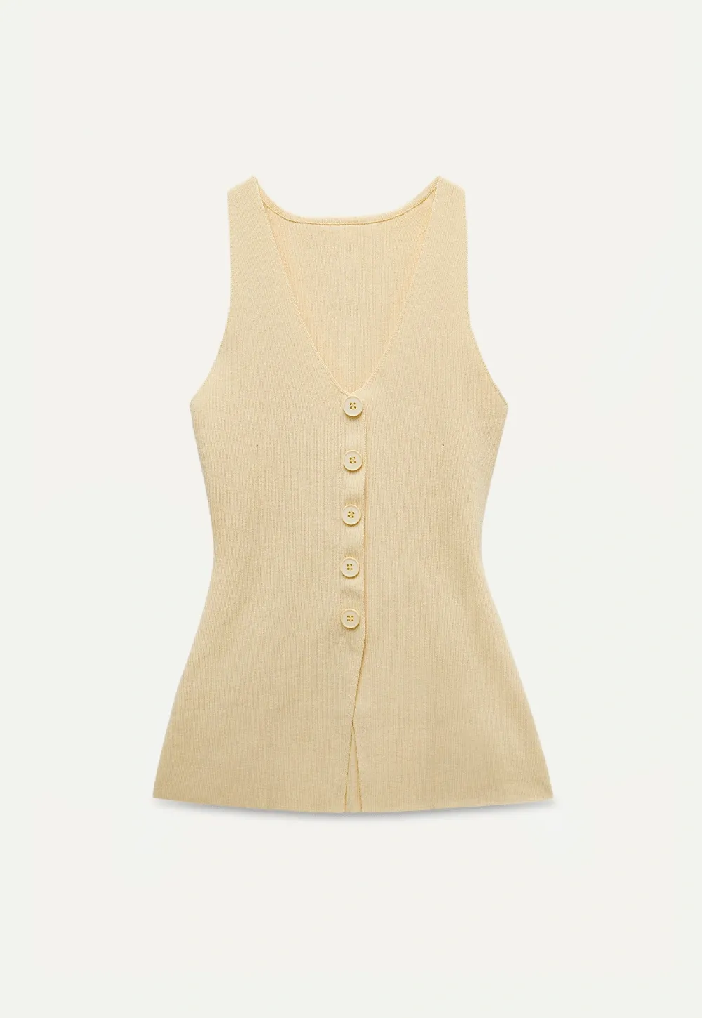 Women’s Button-Front Ribbed Tank Top