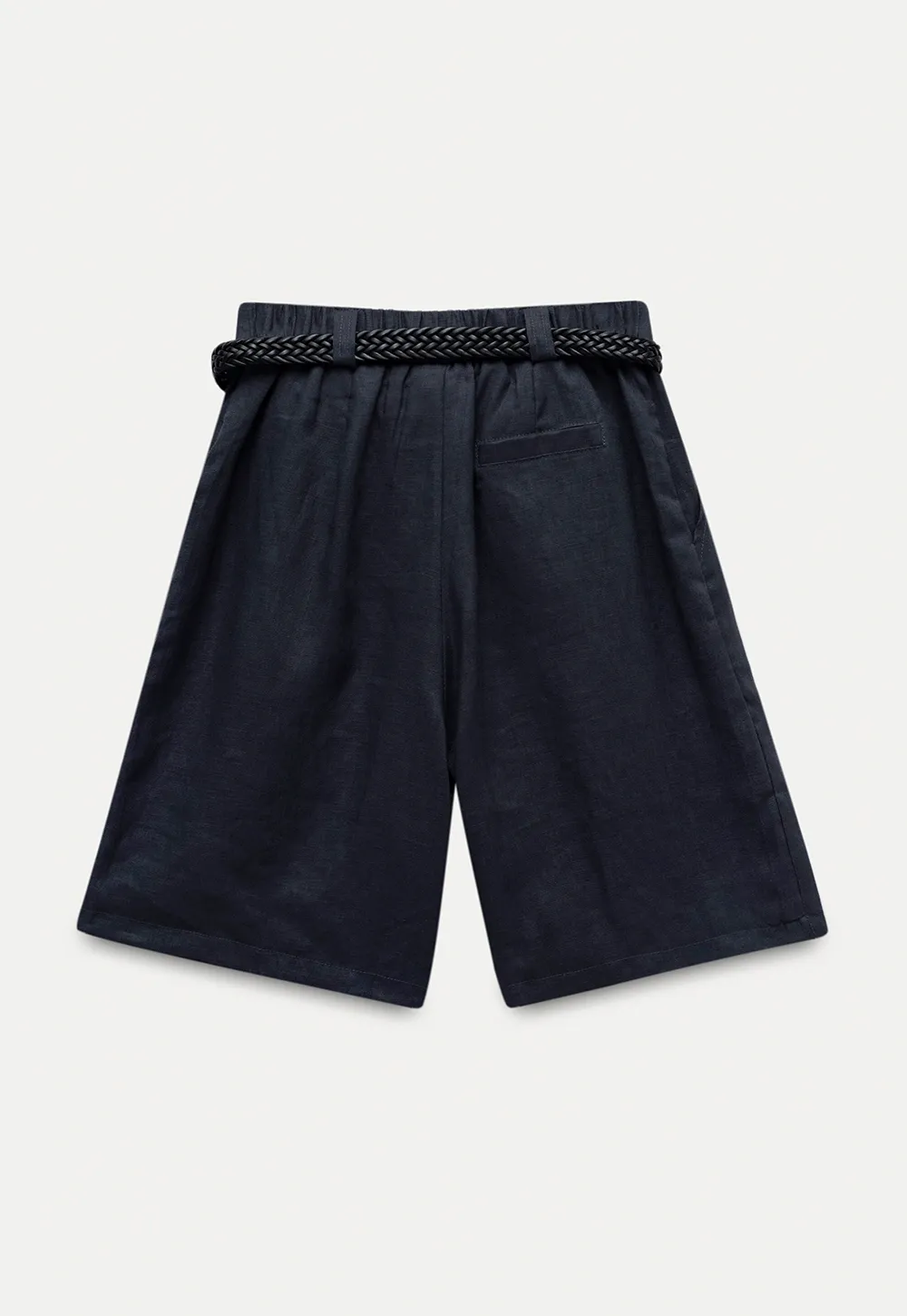 Women's Elastic Back Casual Loose Fit Shorts with Belt