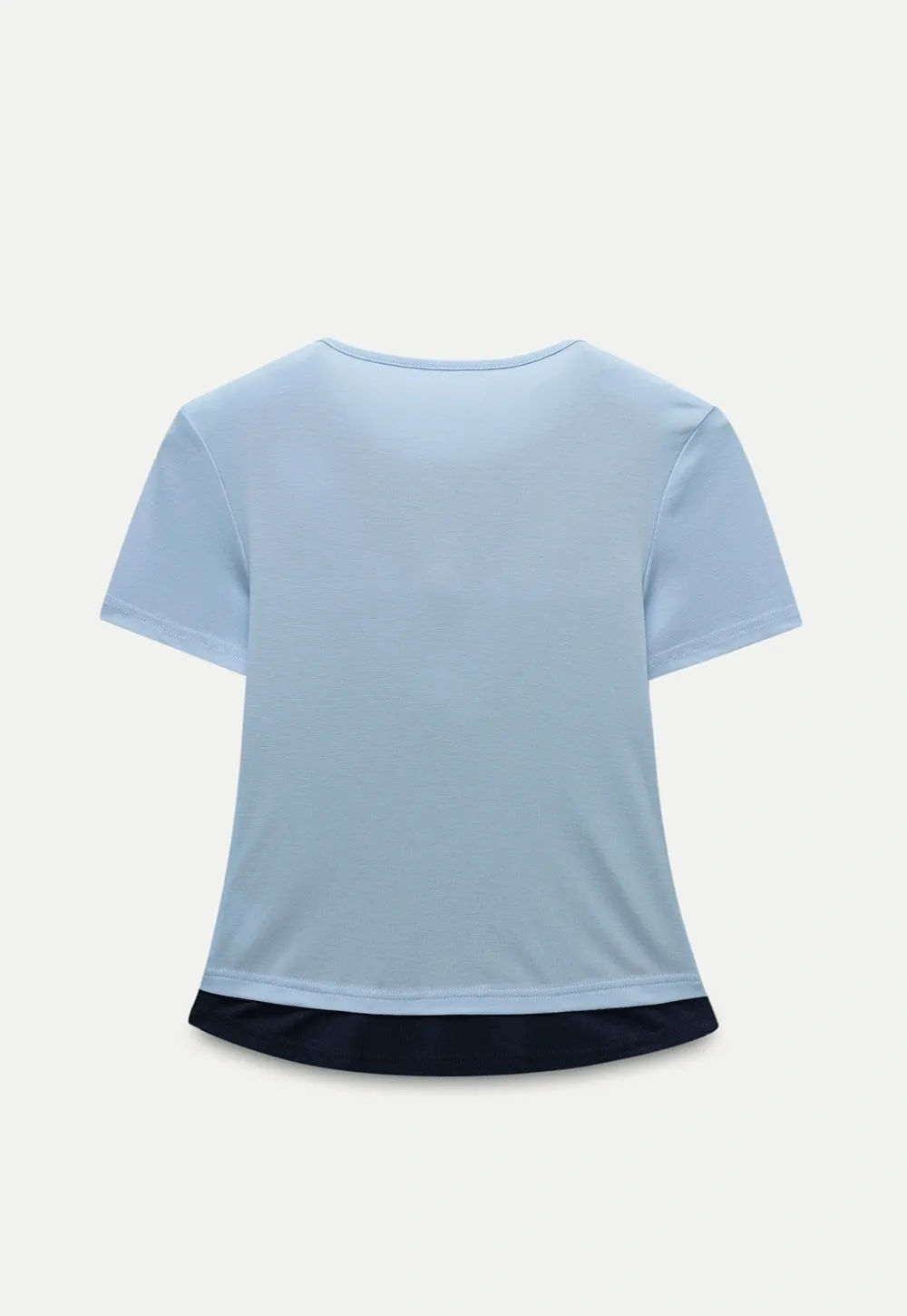 Women’s Contrast Hem Short Sleeve Henley T-Shirt