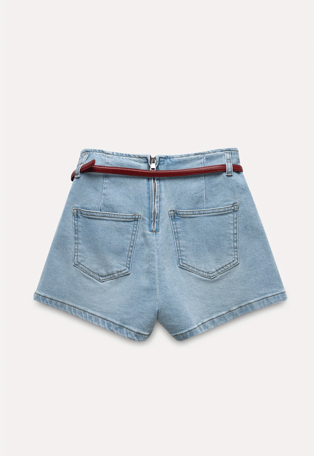 Denim Skort with Belt