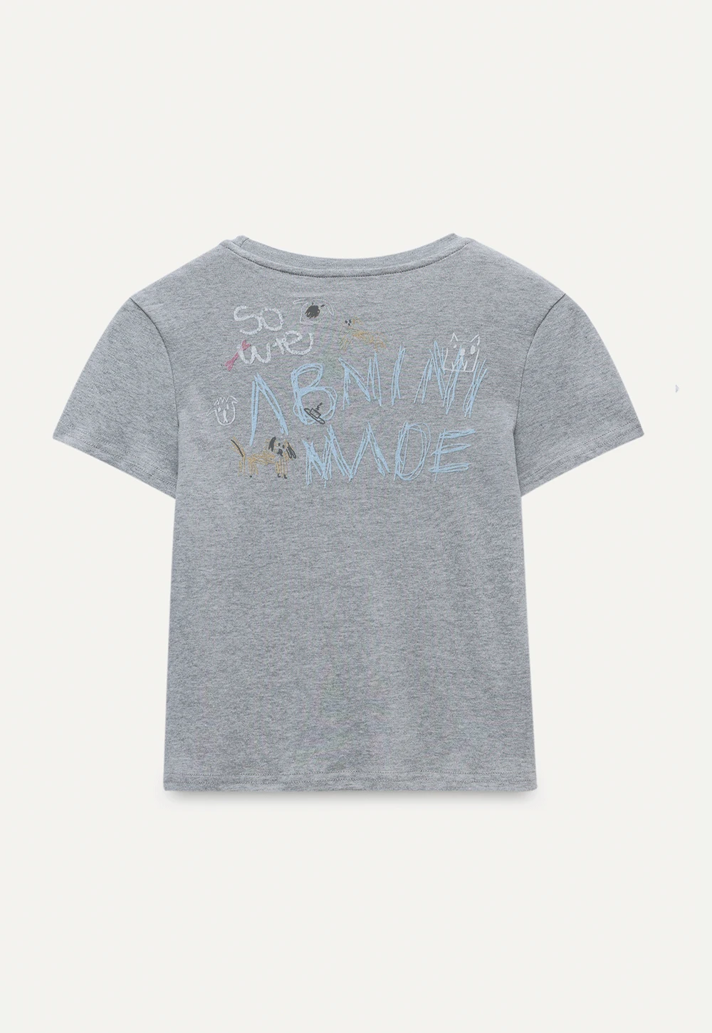 Artistic Dog Graphic Fitted Tee