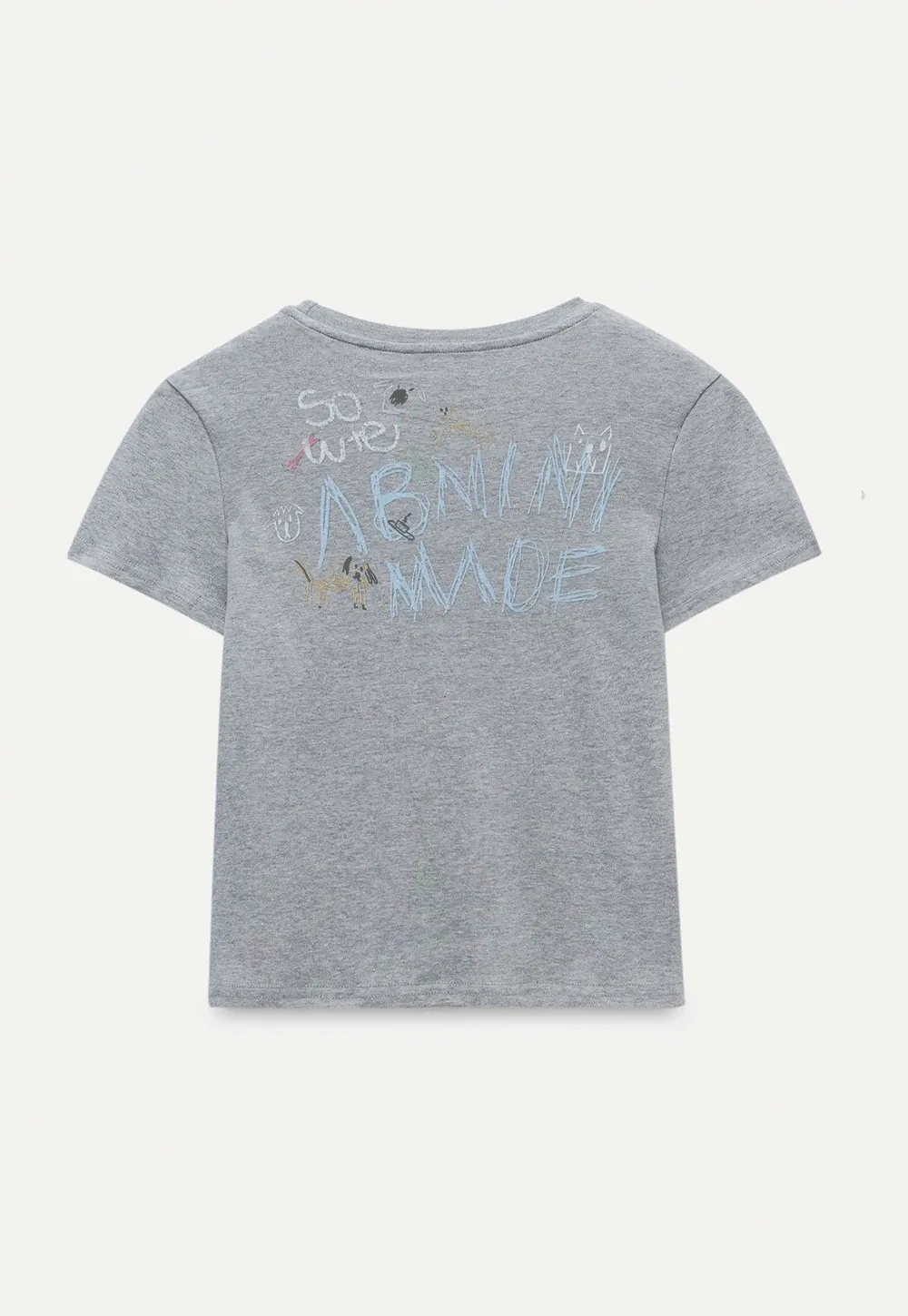Artistic Dog Graphic Fitted Tee