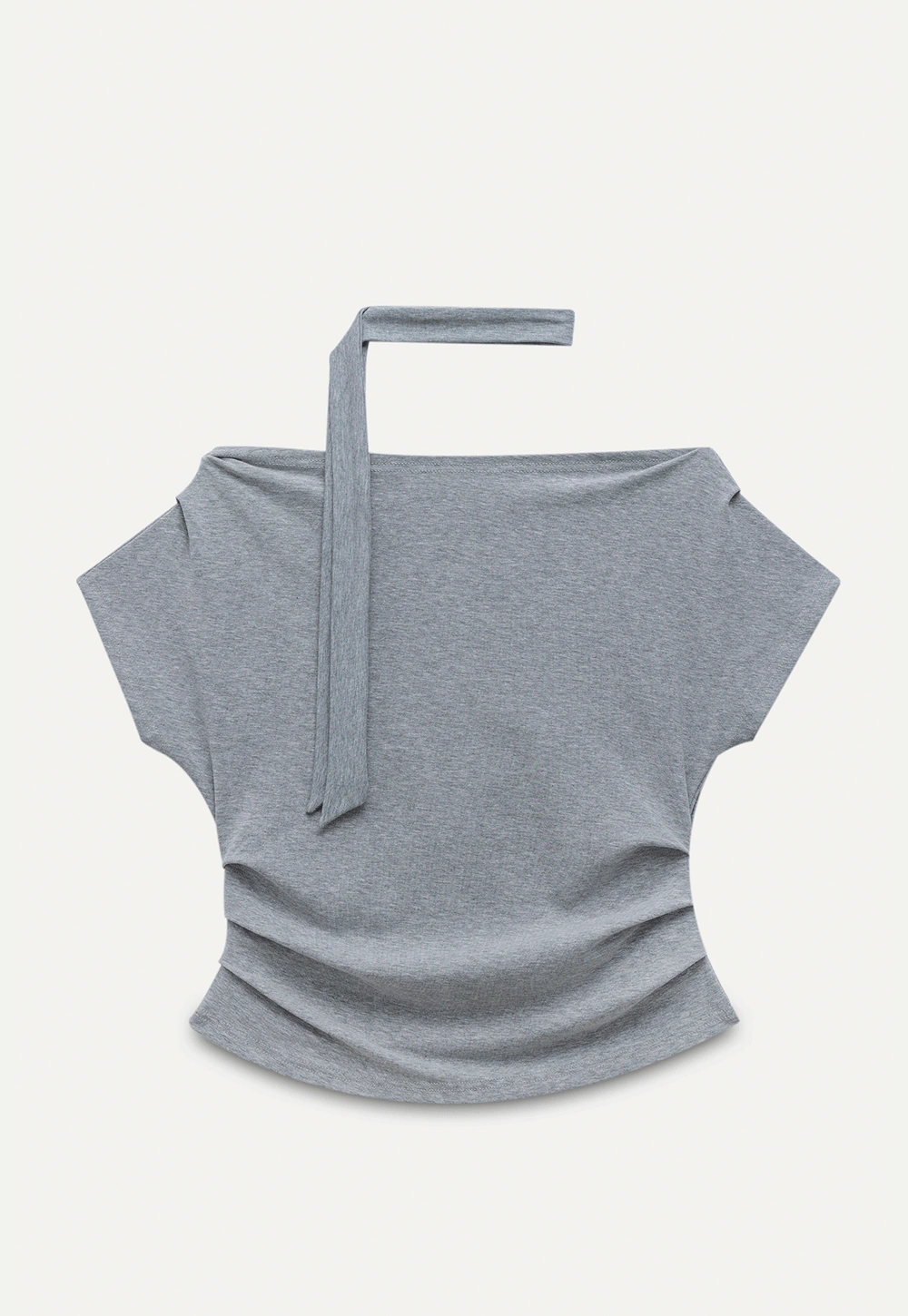 Off Shoulder Ruched T-Shirt
