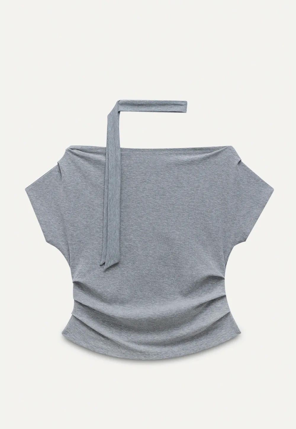 Off Shoulder Ruched T-Shirt