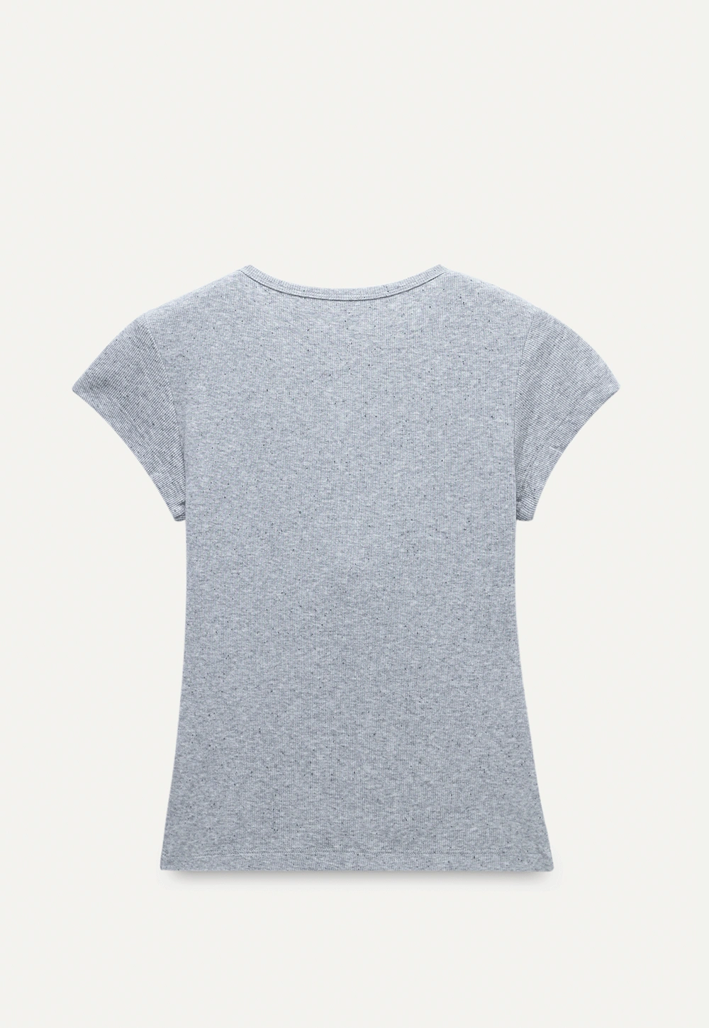 Basic Rib Knit Henley Tee for Women