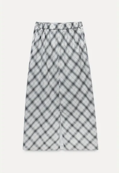Women’s Plaid A-Line Midi Skirt