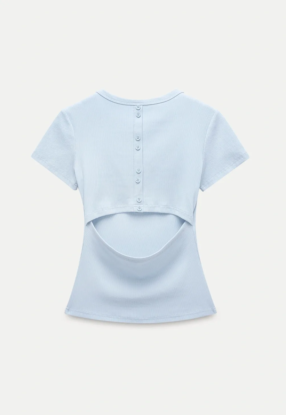 Women’s Basic Ribbed Knit T-Shirt