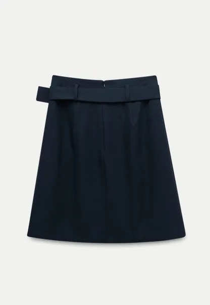 Women's High Waist Pleated Skirts with Belt