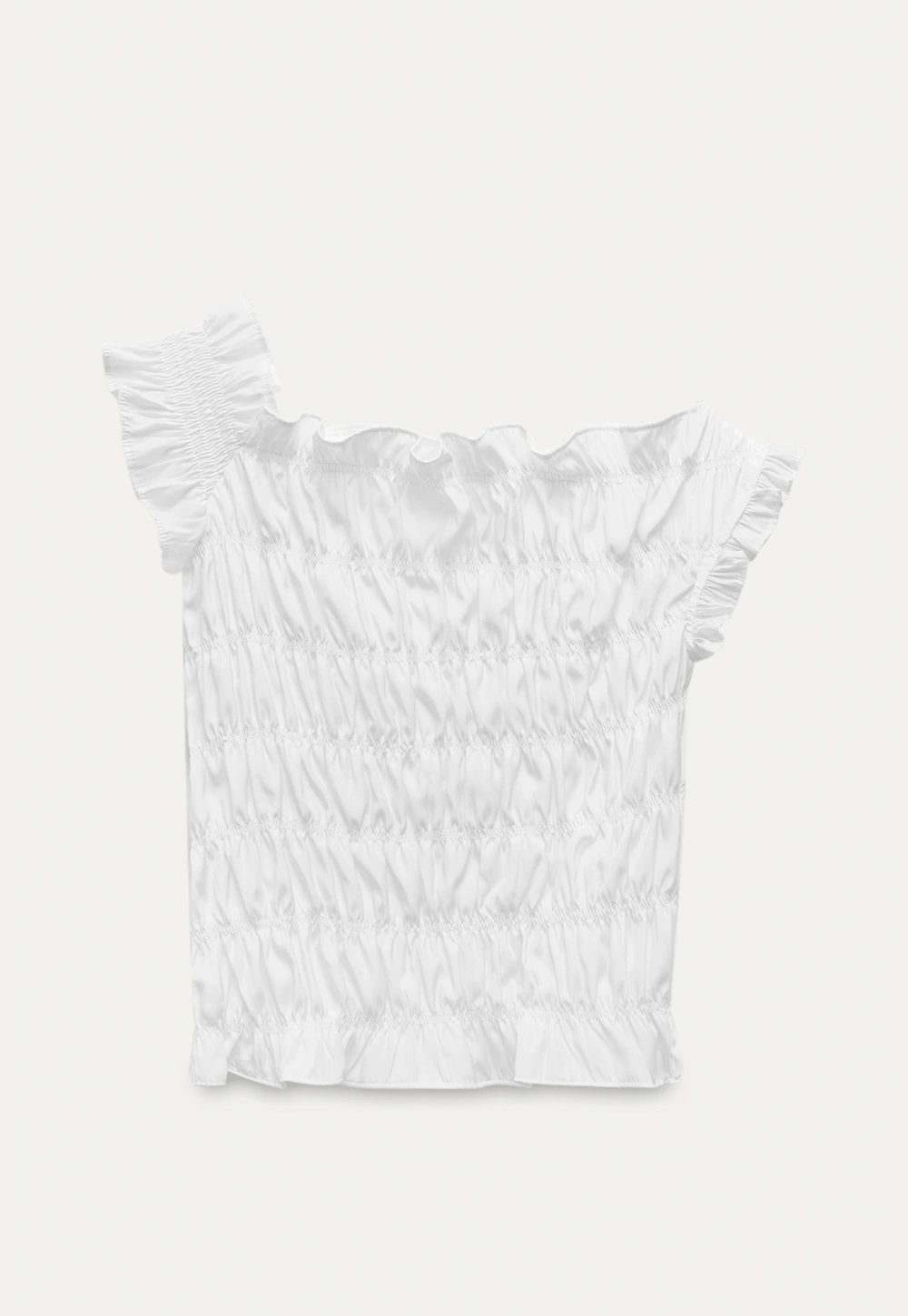 Women’s Off Shoulder Ruffled Shirred Top