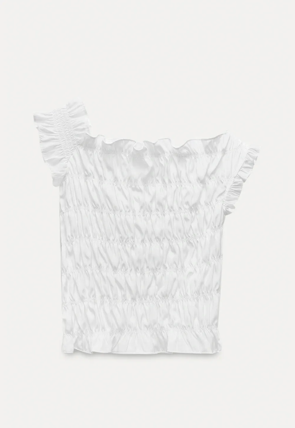 Women’s Off Shoulder Ruffled Shirred Top