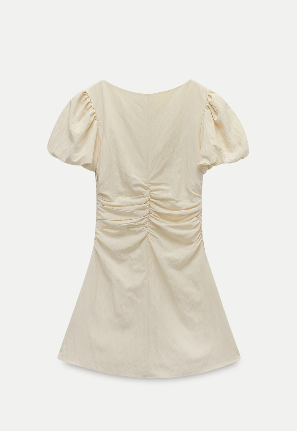 Women’s Puff Sleeve Ruched Mini Dress