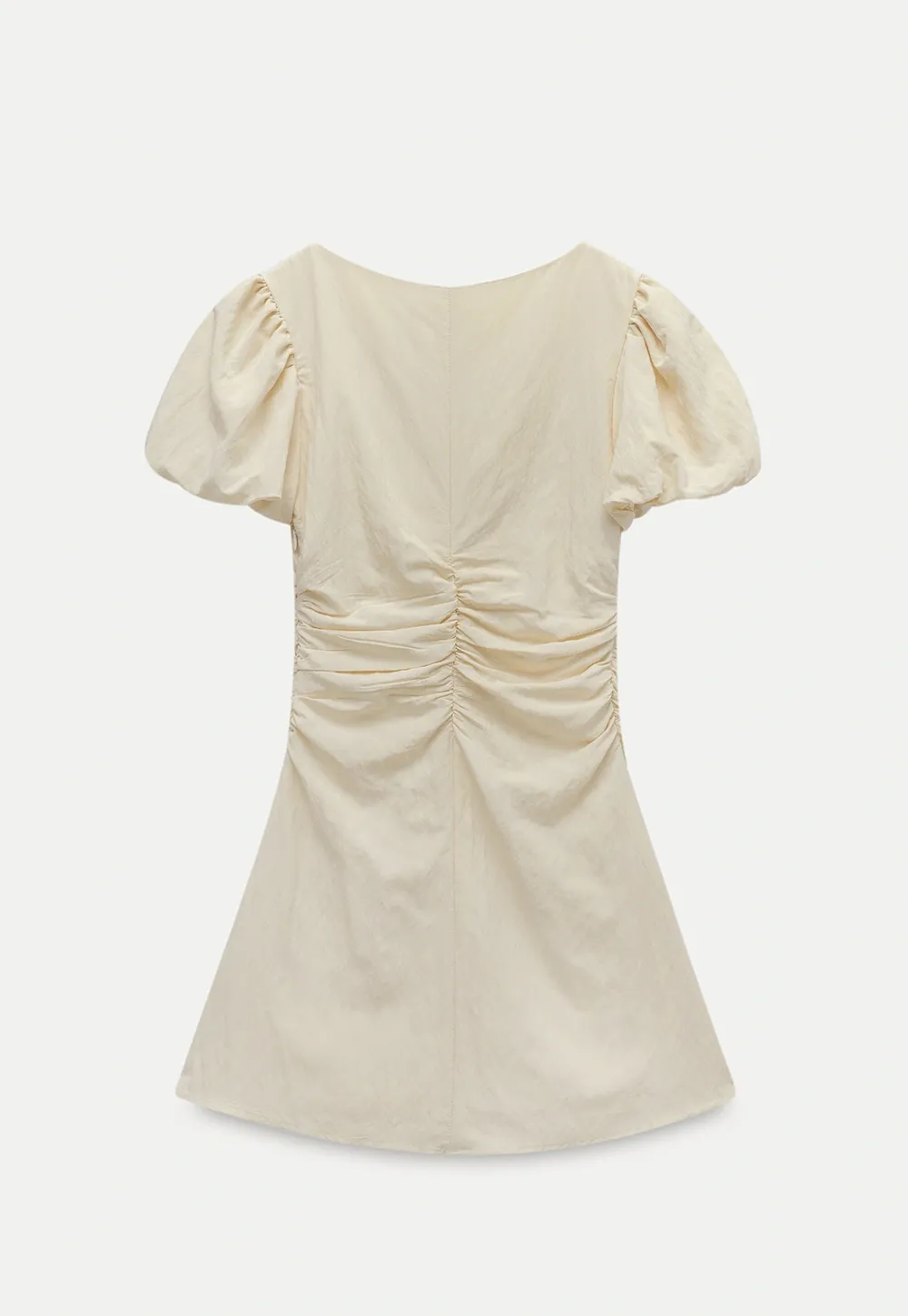Women’s Puff Sleeve Ruched Mini Dress