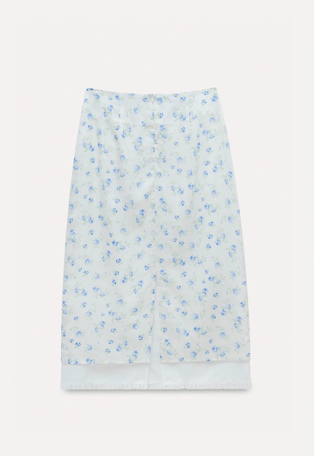 High Waist A-Line Floral Midi Skirt