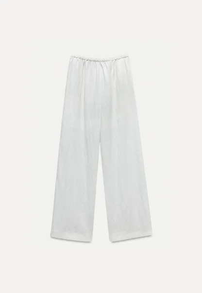 Women's Sheer Wide Leg Drawstring Pants