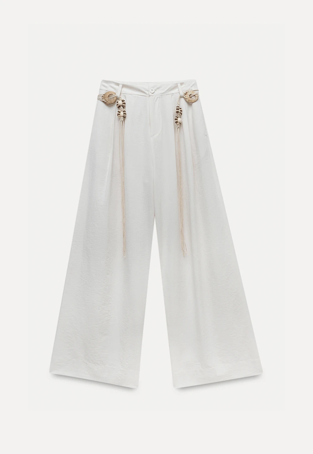 Boho Shell Tassel Wide Leg Pants