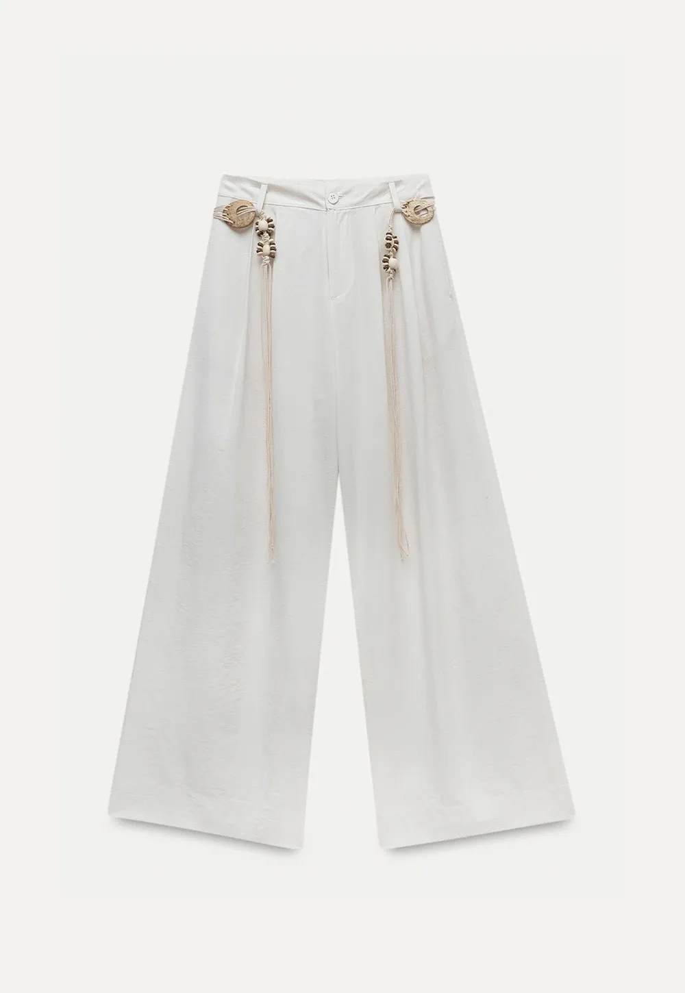 Boho Shell Tassel Wide Leg Pants