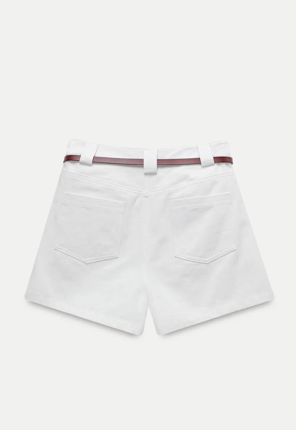 Women’s Belted High-Waist Cotton Shorts