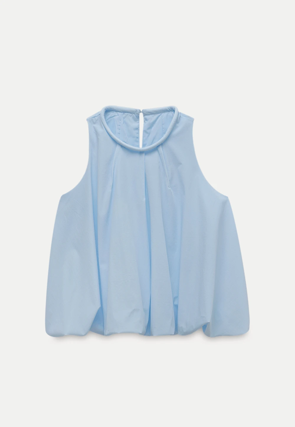 Sleeveless Balloon Hem Top
