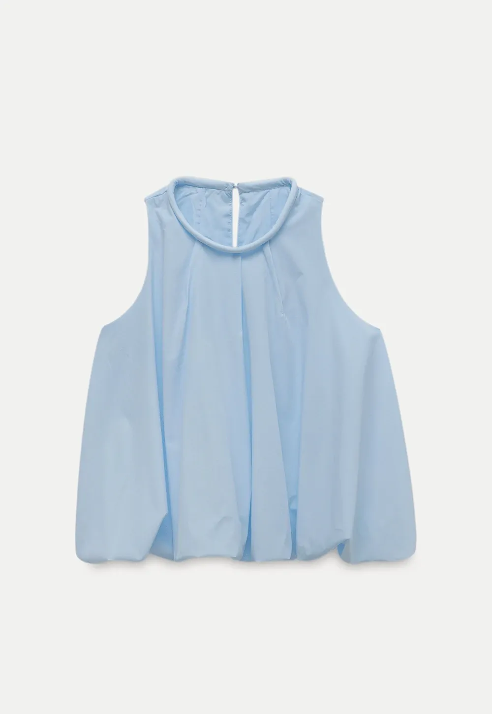 Sleeveless Balloon Hem Top