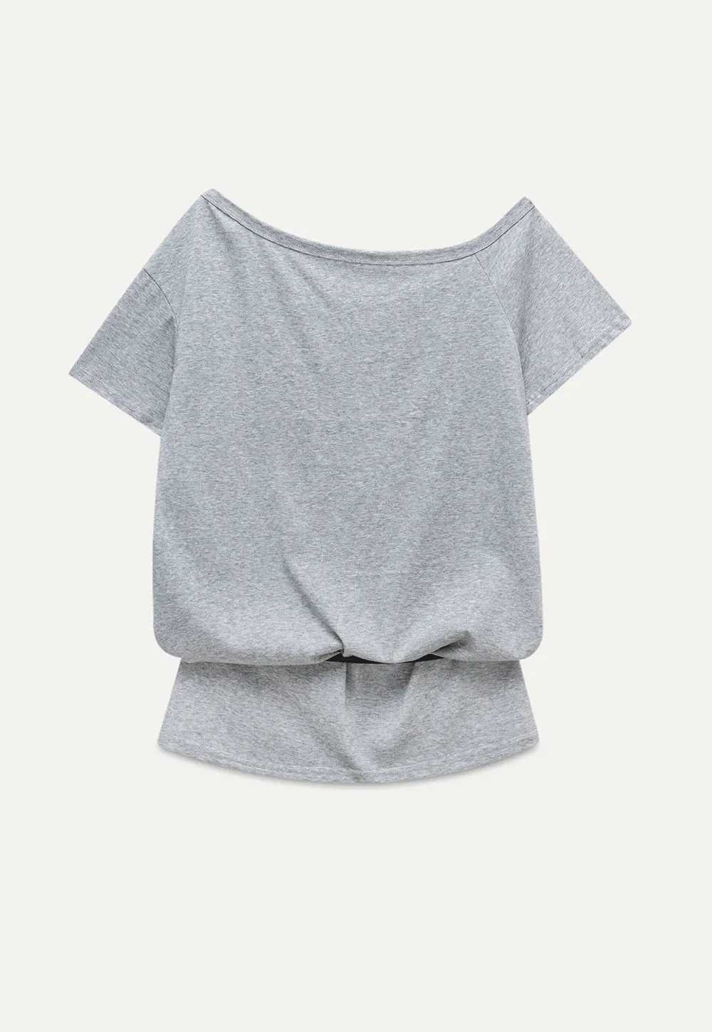 Off Shoulder Tee with Belt and Sequins