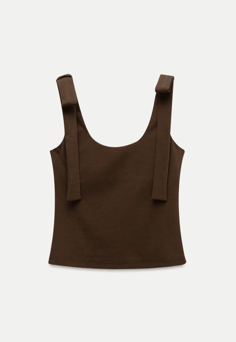 Women’s Square Neck Tie-Strap Knit Tank