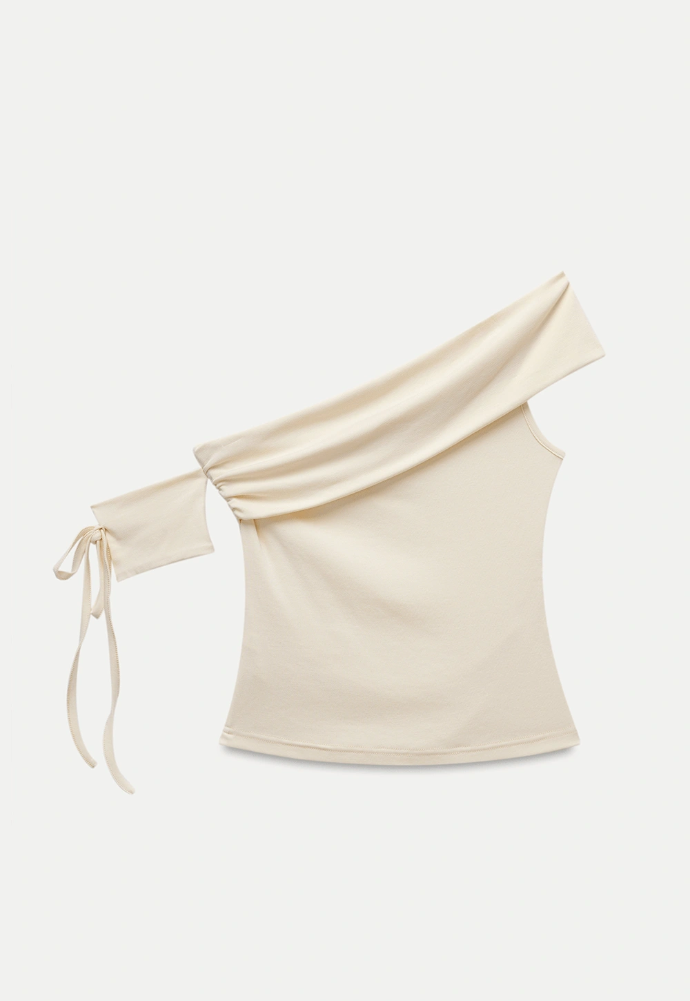 Women’s One-Shoulder Ruched Crop Top