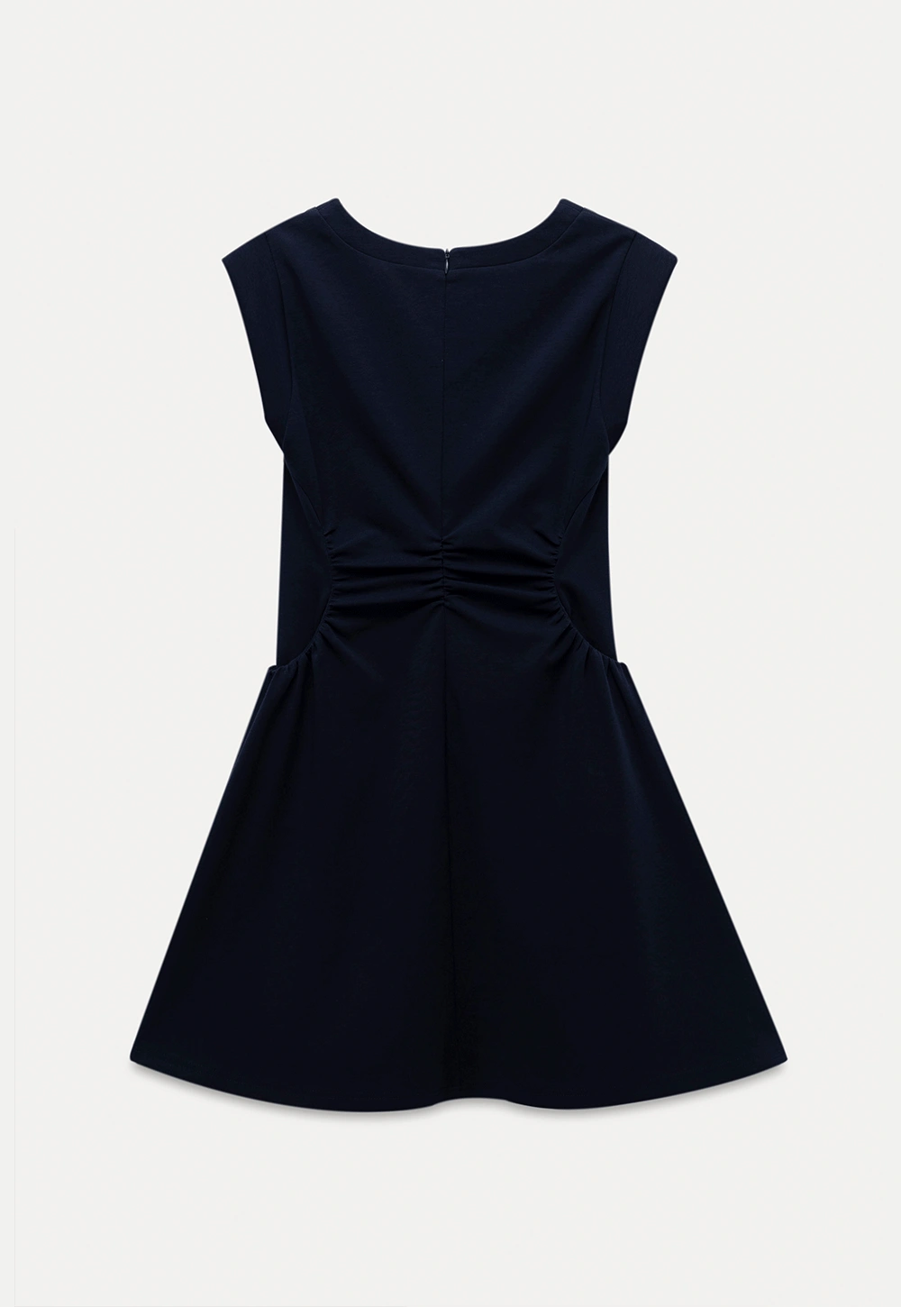 Women’s Ruched Waist Cap-Sleeve Mini Dress