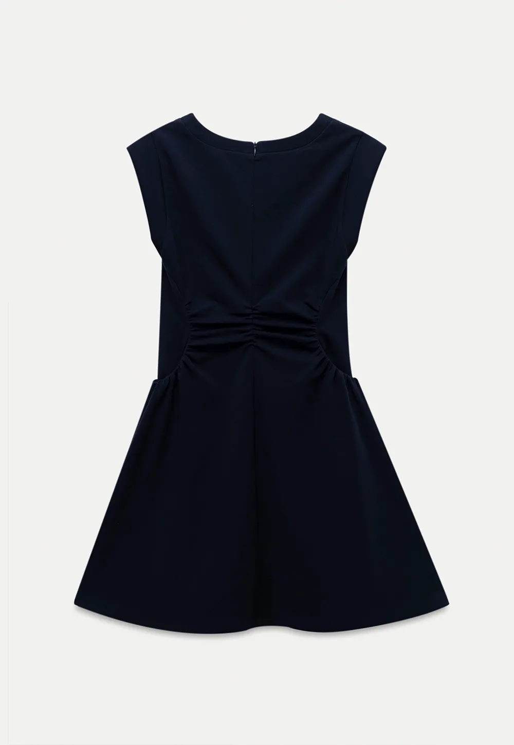 Women’s Ruched Waist Cap-Sleeve Mini Dress