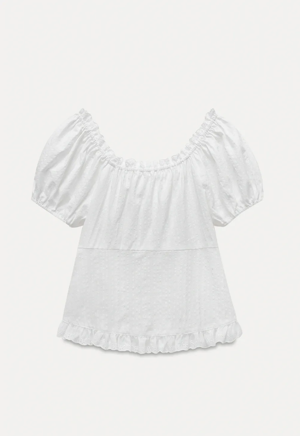 Women’s Lace Trim Tie-Front Peplum Blouse