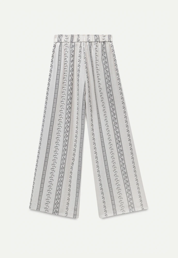 Women’s Boho Stripe Wide-Leg Palazzo Pants