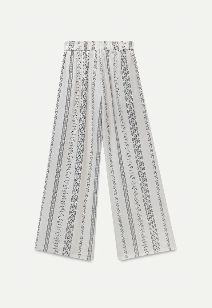 Women’s Boho Stripe Wide-Leg Palazzo Pants