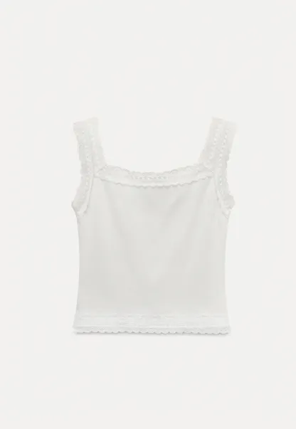 Women’s Lace Trim Crop Cami