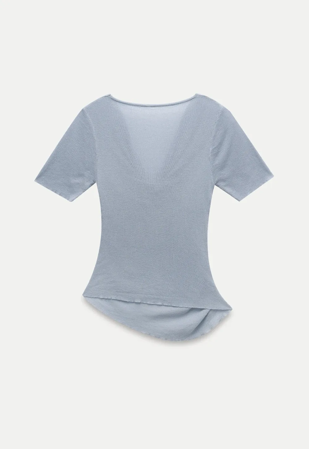 Women's Twist Neck Short Sleeve Knit Top