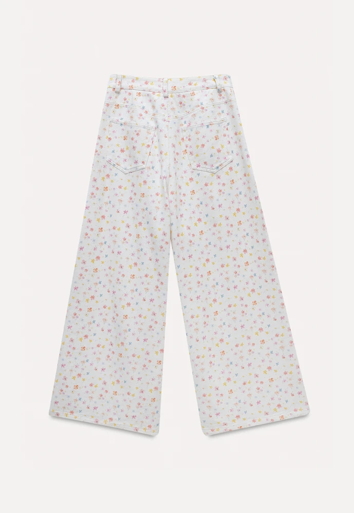 Women’s Pastel Floral Wide-Leg Pants