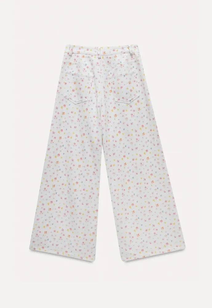 Women’s Pastel Floral Wide-Leg Pants