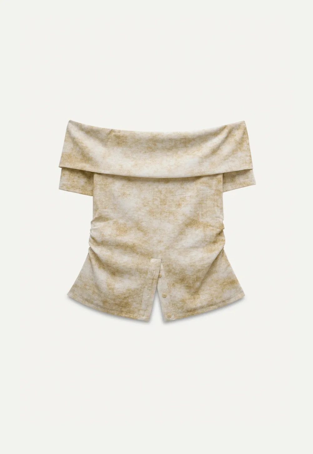 Women’s Off-Shoulder Top with Textured Print