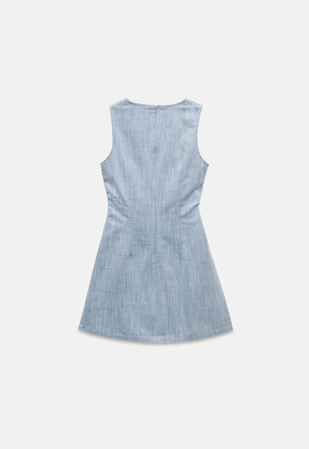 Women’s Sleeveless Tie Waist Chambray Dress