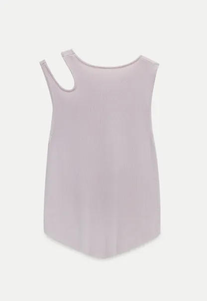 Asymmetric Cutout Knit Tank Top