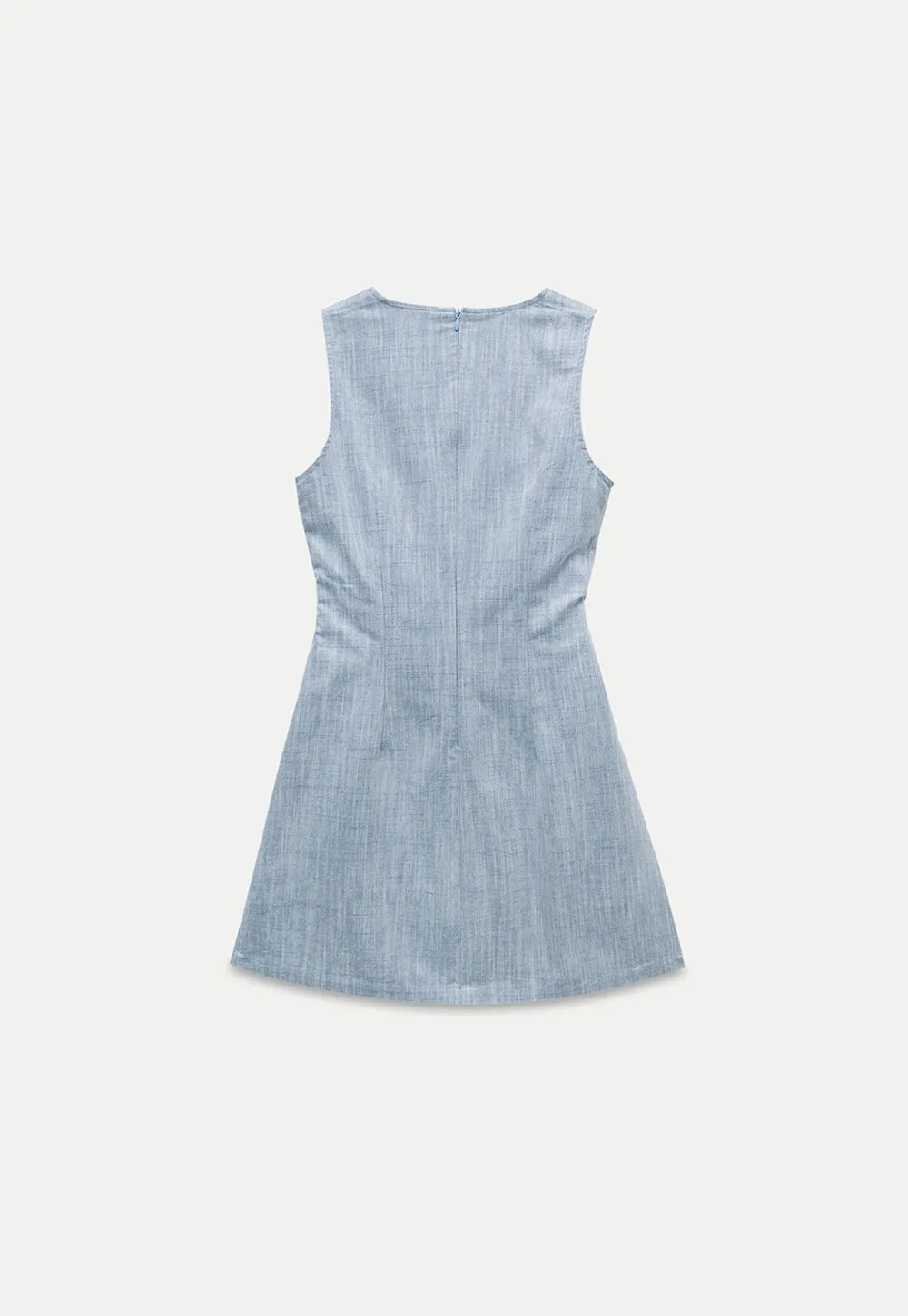 Women’s Sleeveless Tie Waist Chambray Dress